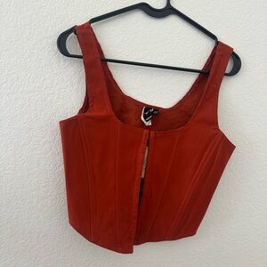 Windsor Red Corset Tank Top